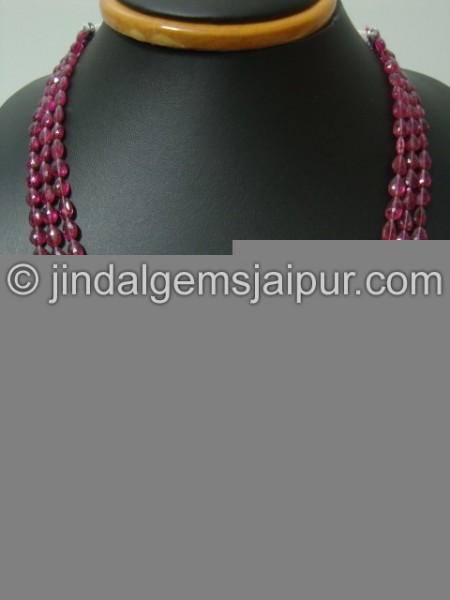 Rubylite Faceted Pear Shape Beads